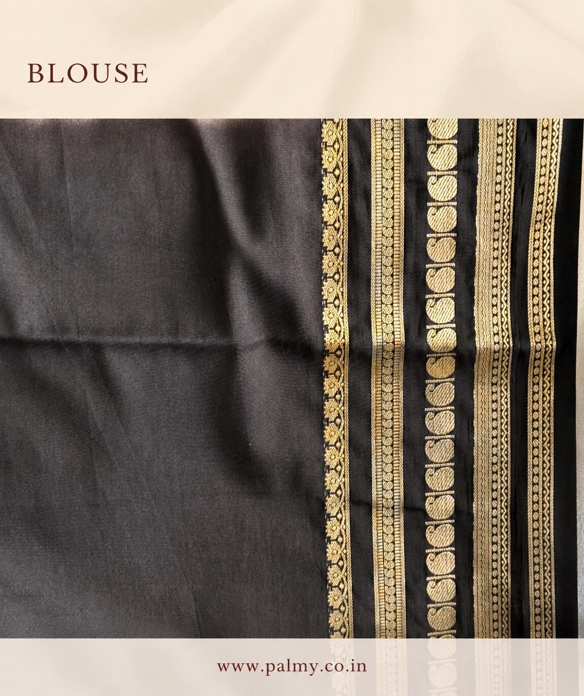 Black Plain Blouse Piece
