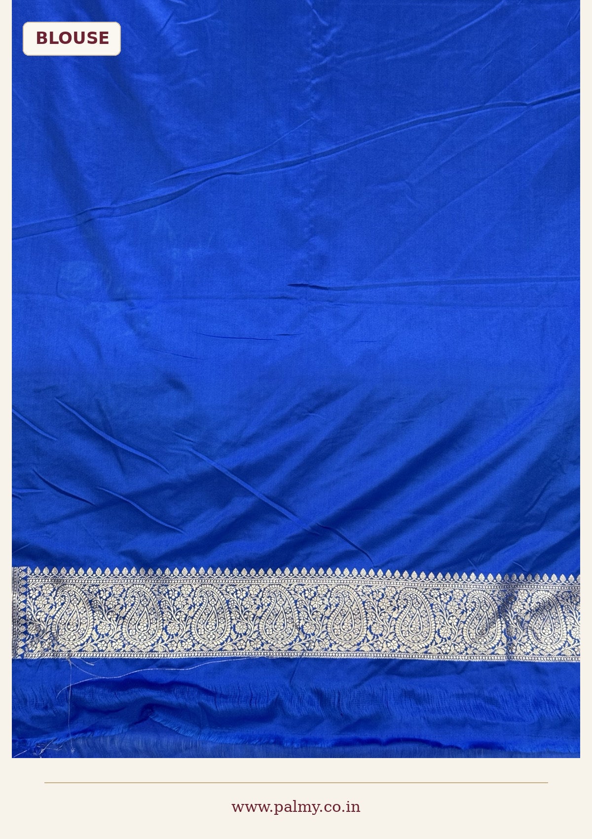 Blue Plain Blouse Piece