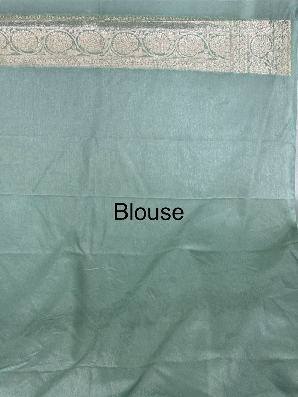Warm Mint Green Banarasi Semi Dupion Warm Silk Fancy Saree with Zigzag Zari Lines