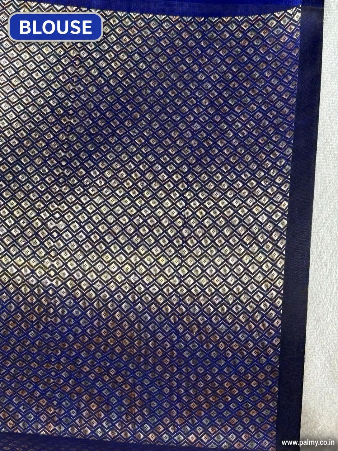 Royal Blue Plain Banarasi Soft Katan Silk Saree with Silver Zari Border