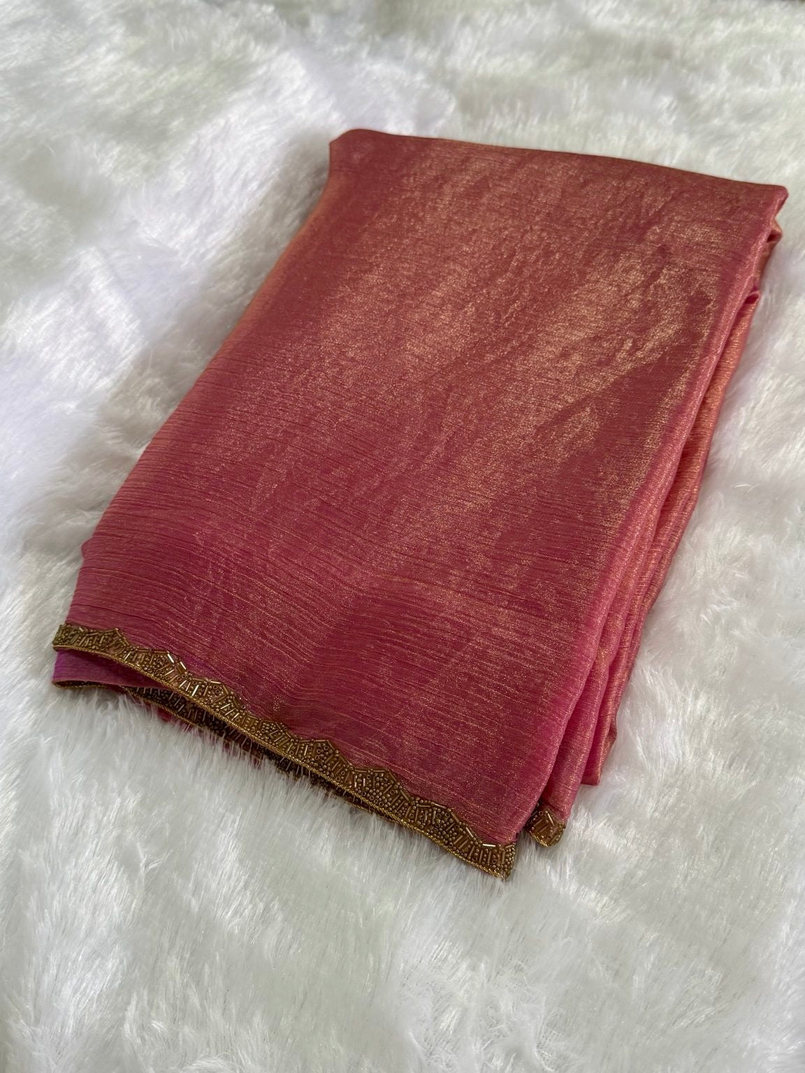Pink Dual Tone Party Wear Saree