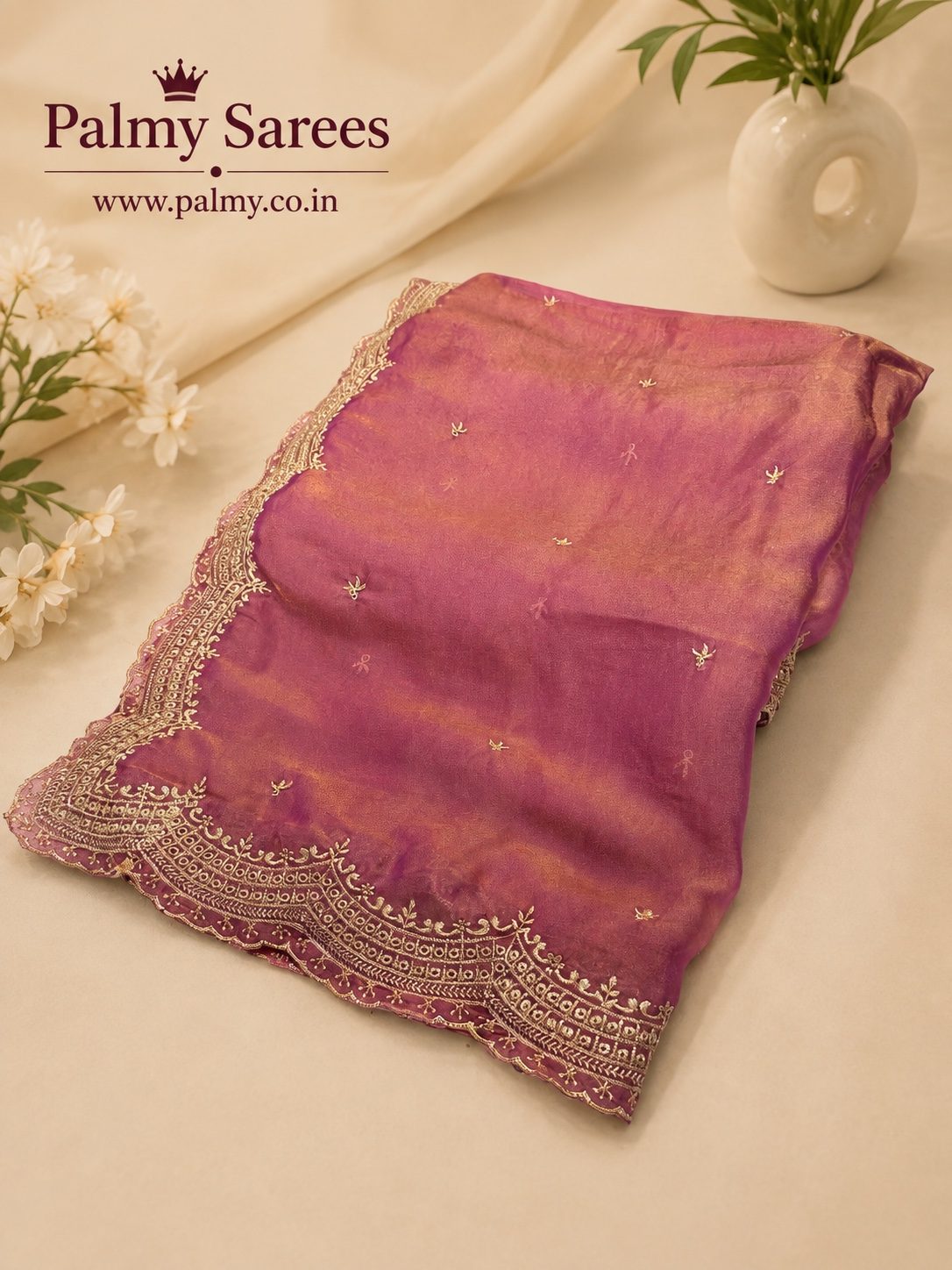 Pink Functional Wear Saree