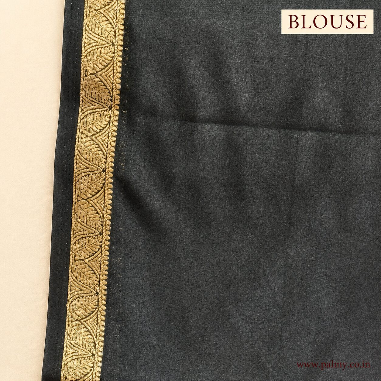 Plain Black Blouse with Border