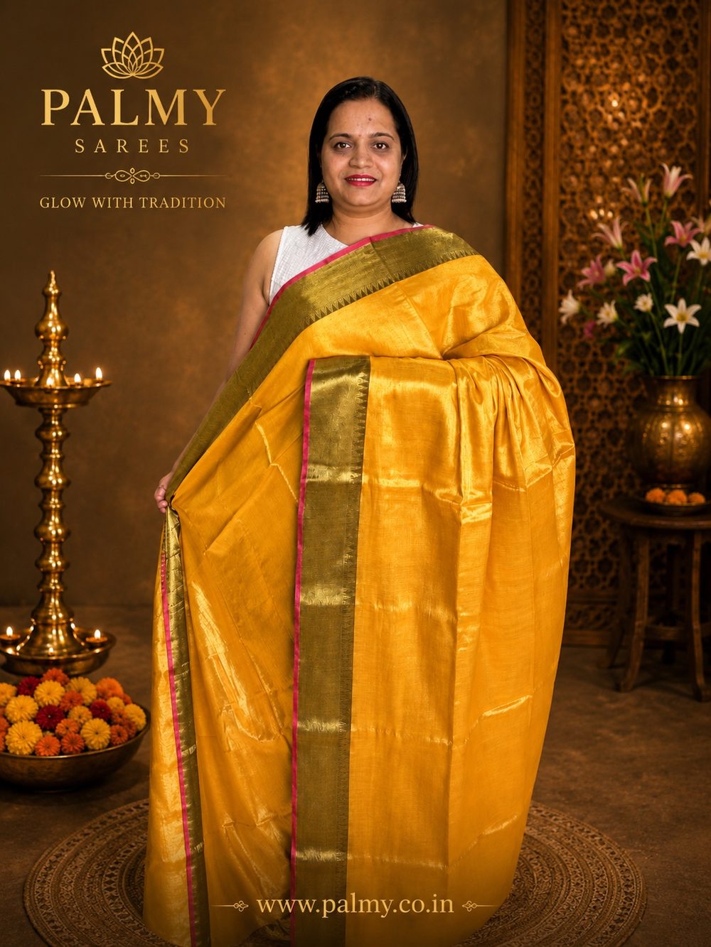 Yellow Party Wear Saree