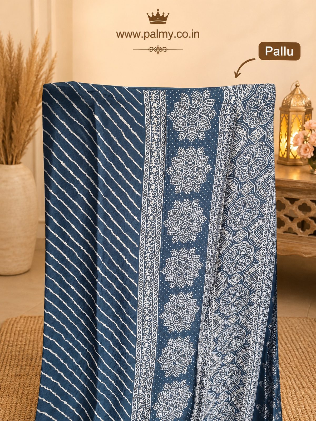 Ajrakh Printed Saree