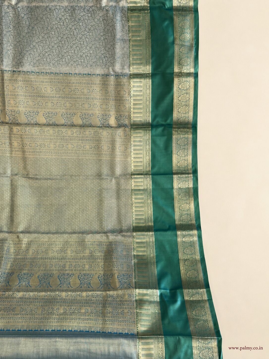 Aqua Green Festive Wear Party Wear Saree