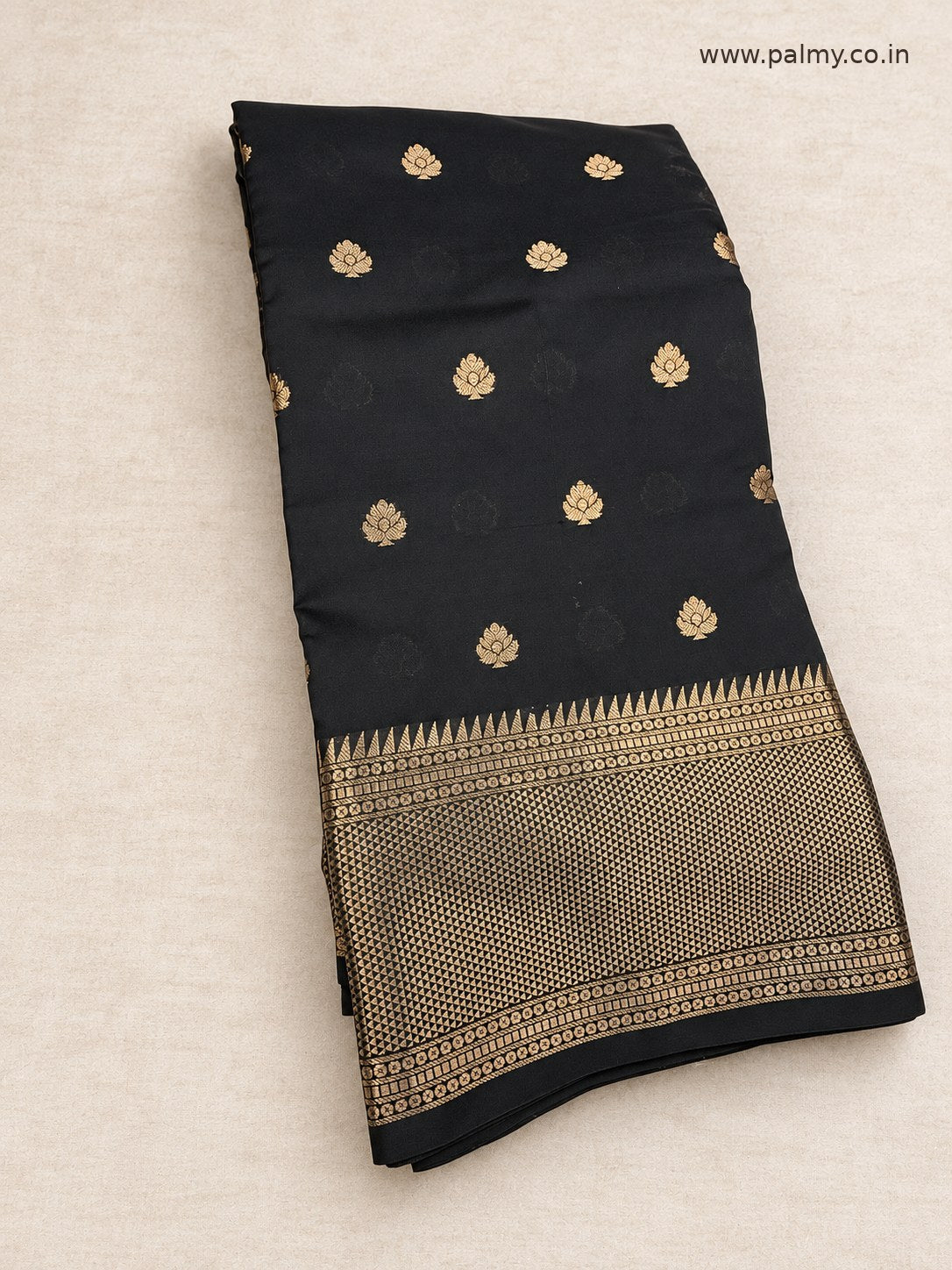 Black Katan Wedding Wear party wear saree