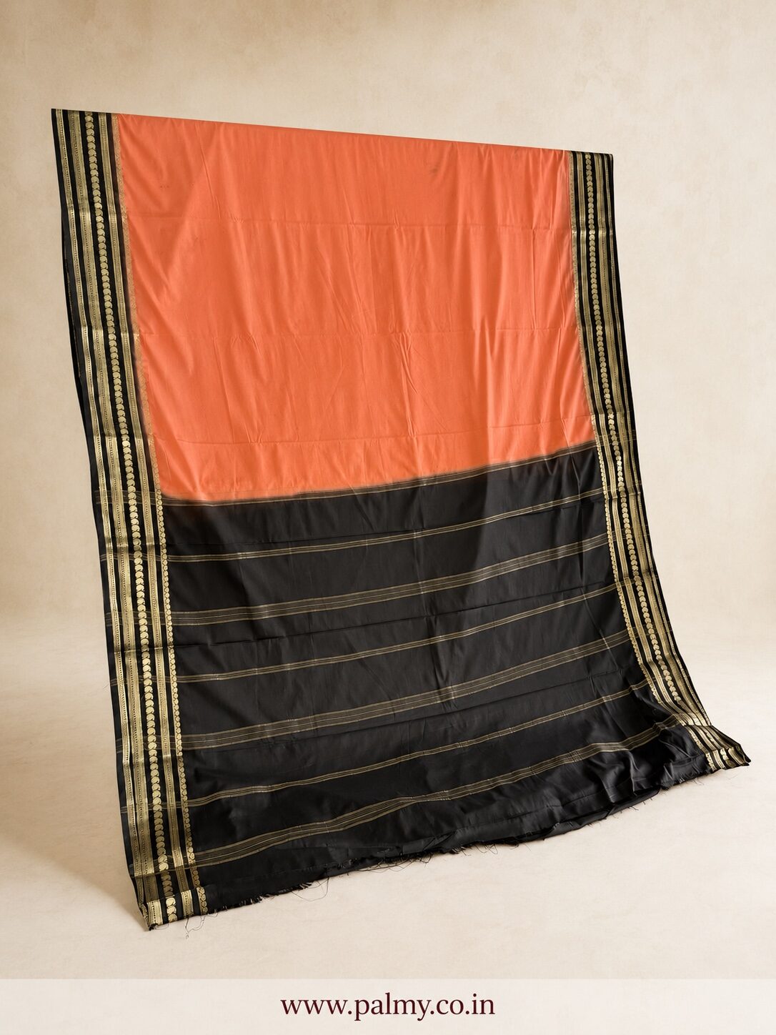 Coral Orange office occasion wear saree