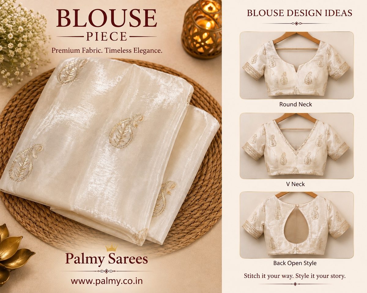 Cream Designer Blouse Piece