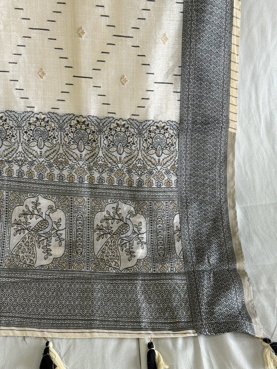 Cream Soft Silk Saree