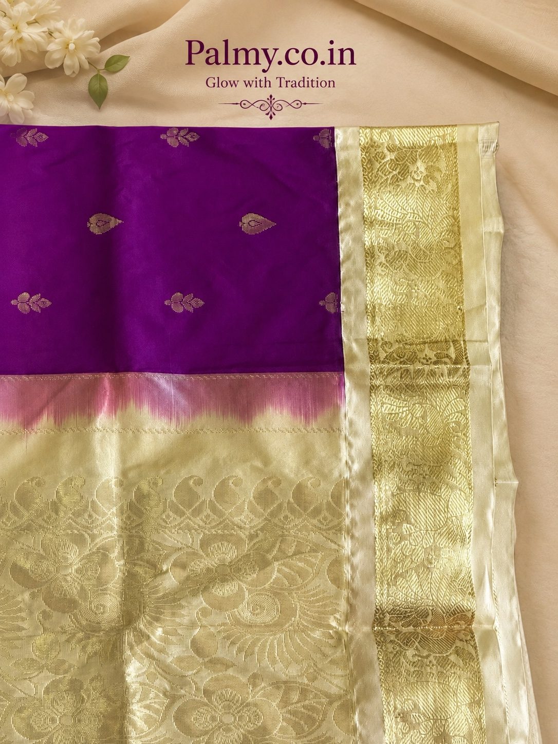 Dark Magenta Festive Wear Saree