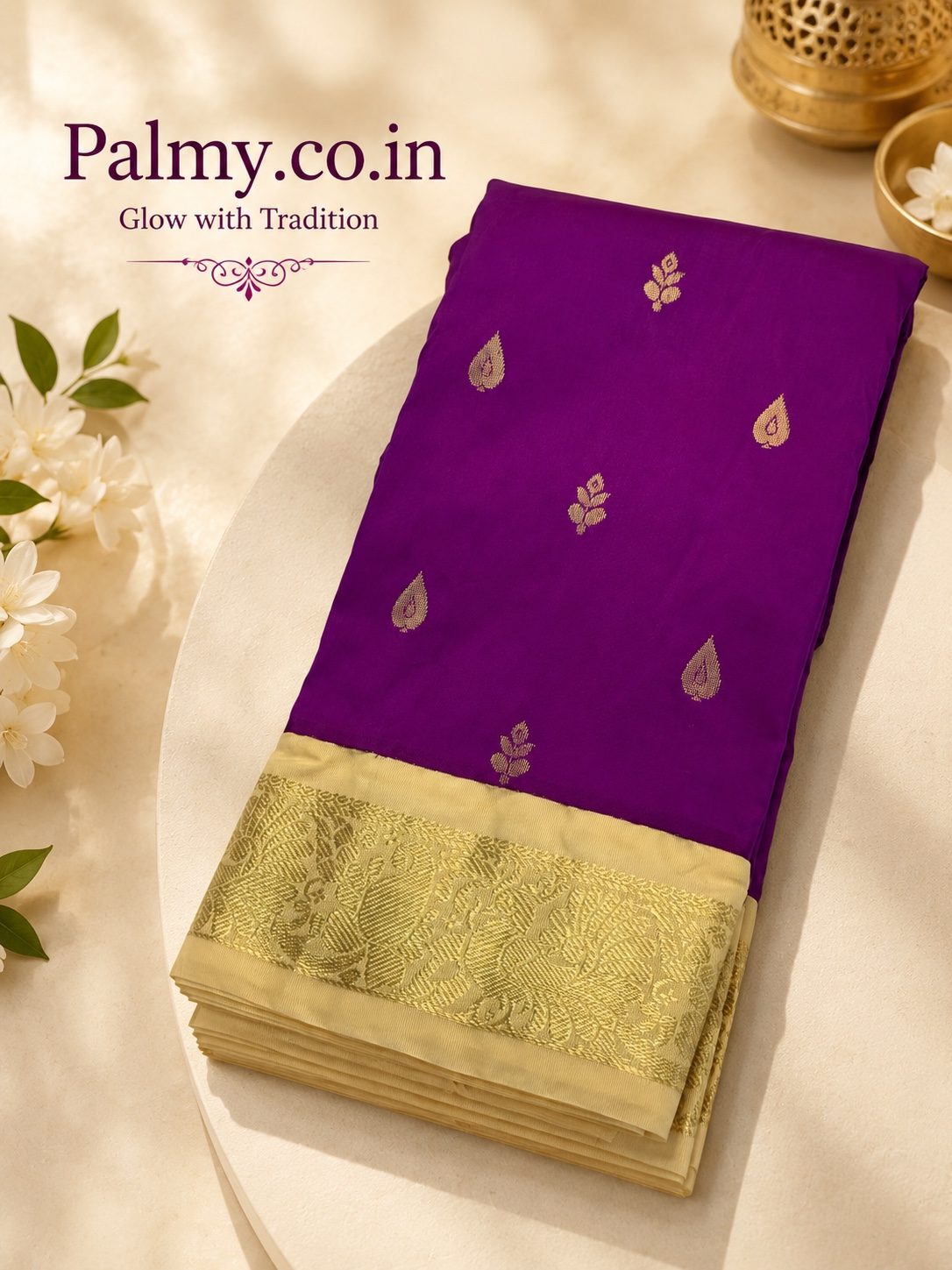 Dark Magenta Wedding Function Saree