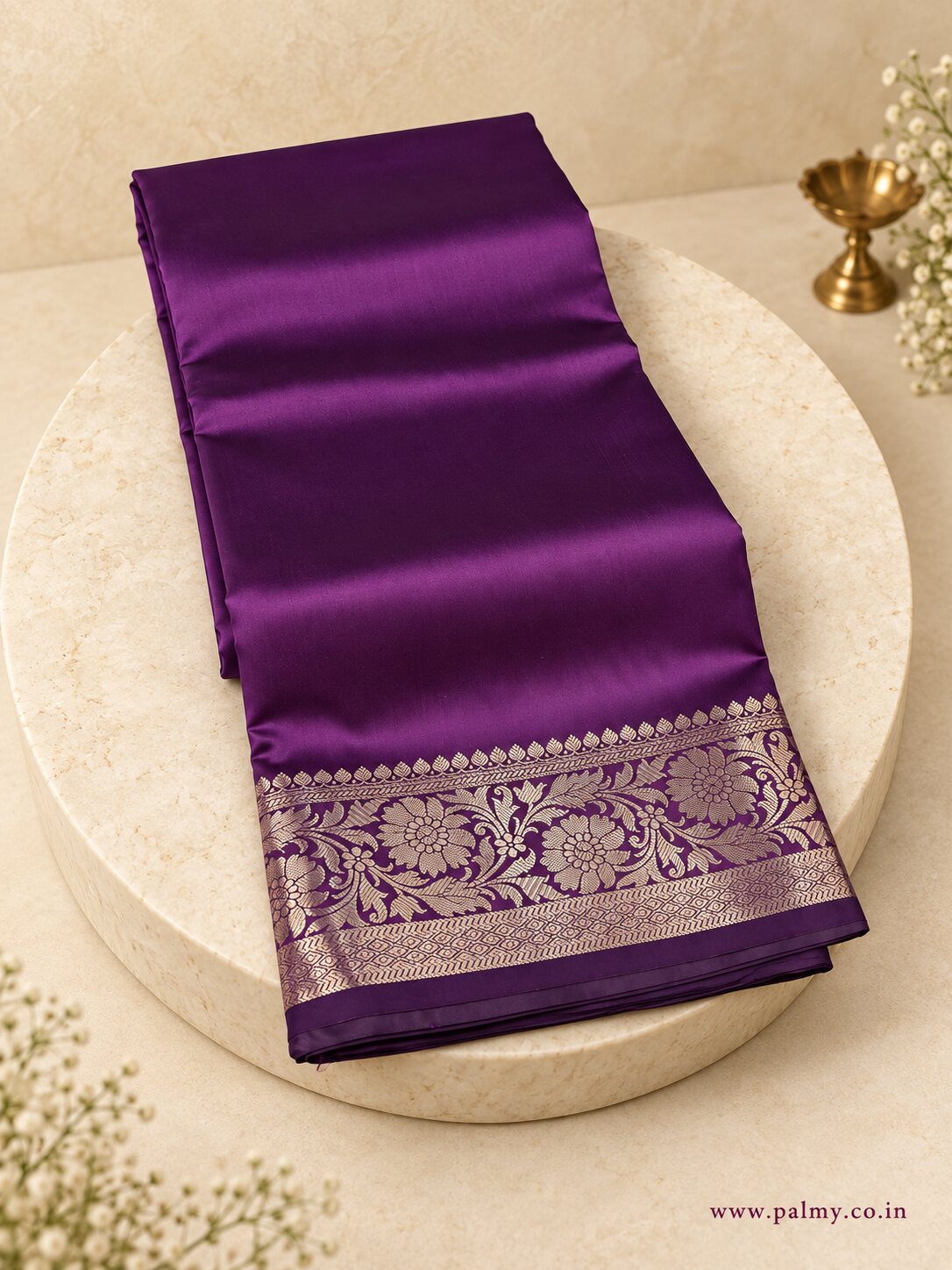 Dark Magenta Wedding Wear party wear saree