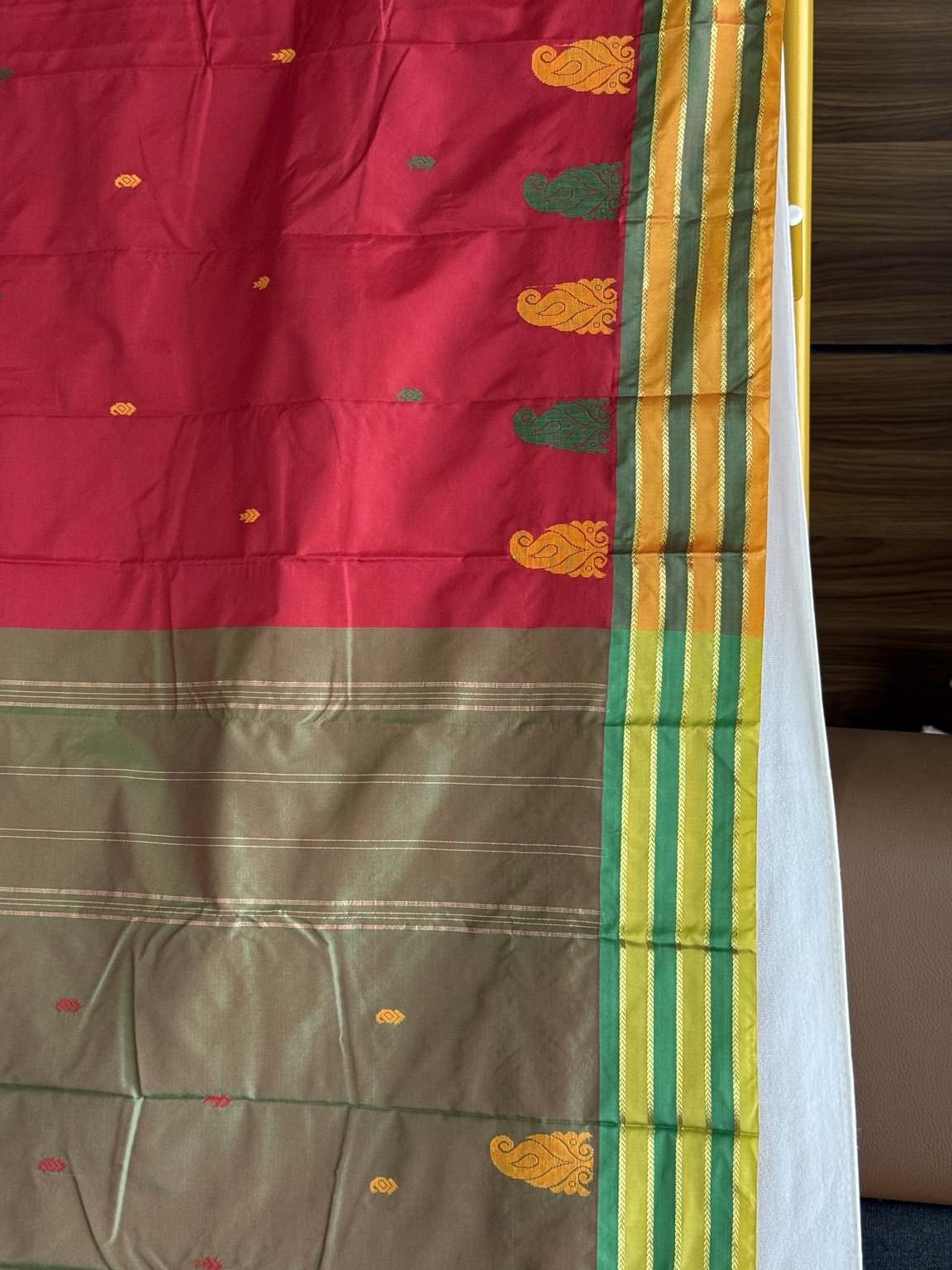 Deep Red Festive Wear Saree