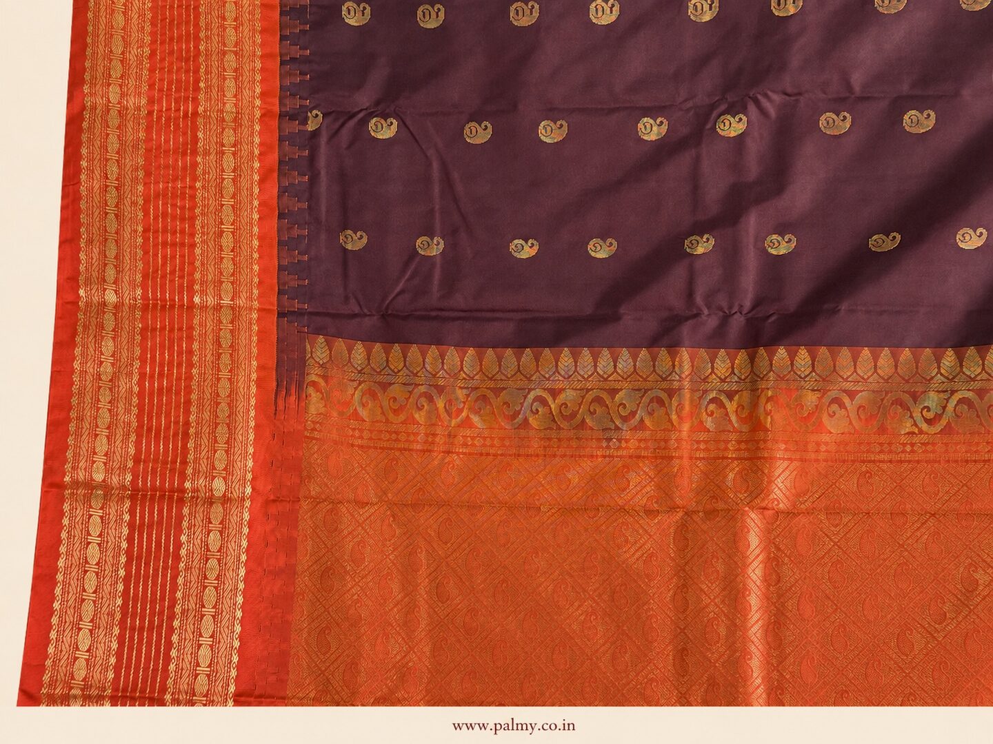 Deep Wine Maroon Silk Sarees Under 5000