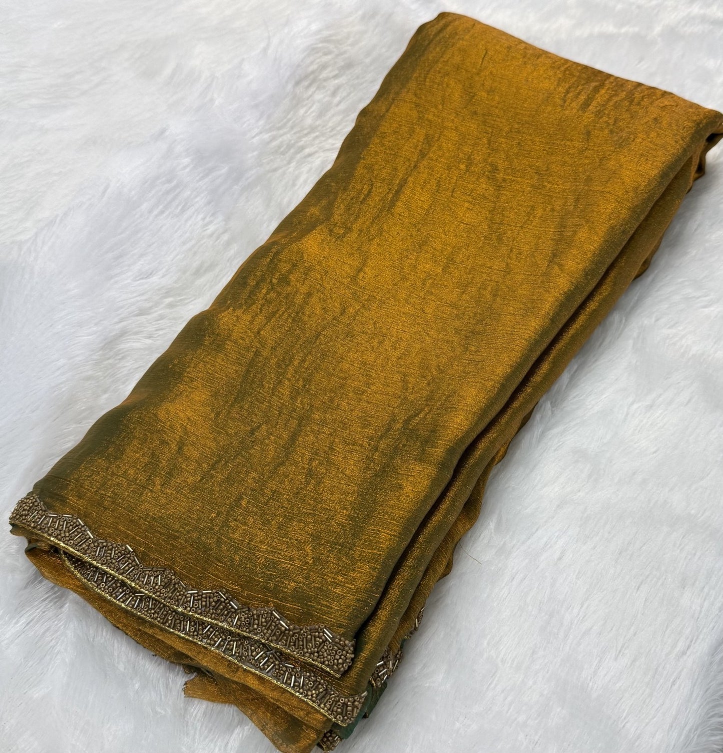 Golden Party Wear Saree
