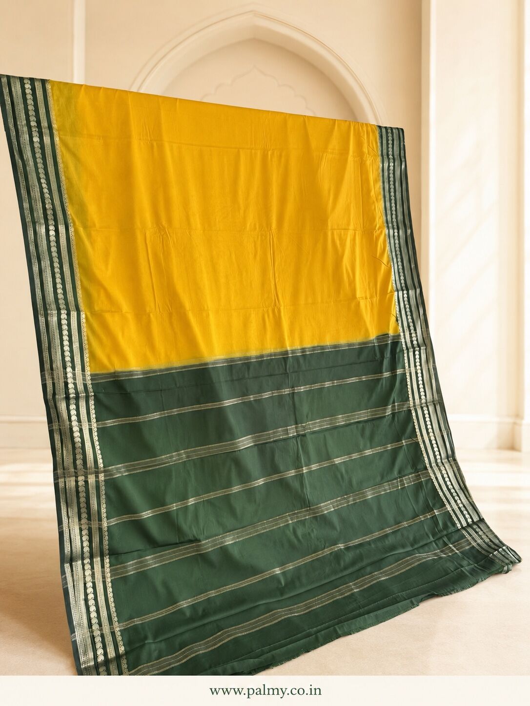 Golden Yellow office occasion wear saree