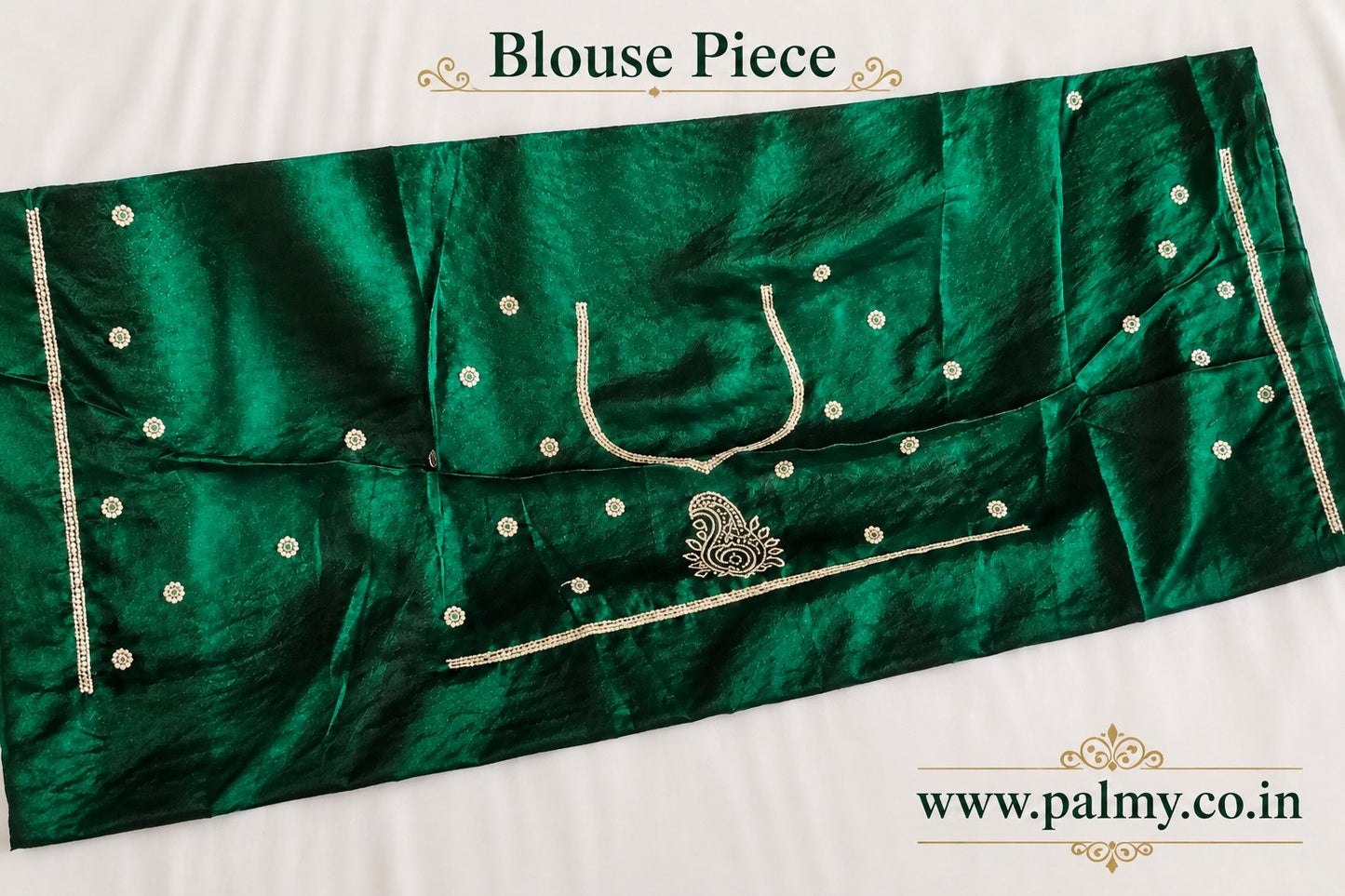 Green Designer Blouse Piece