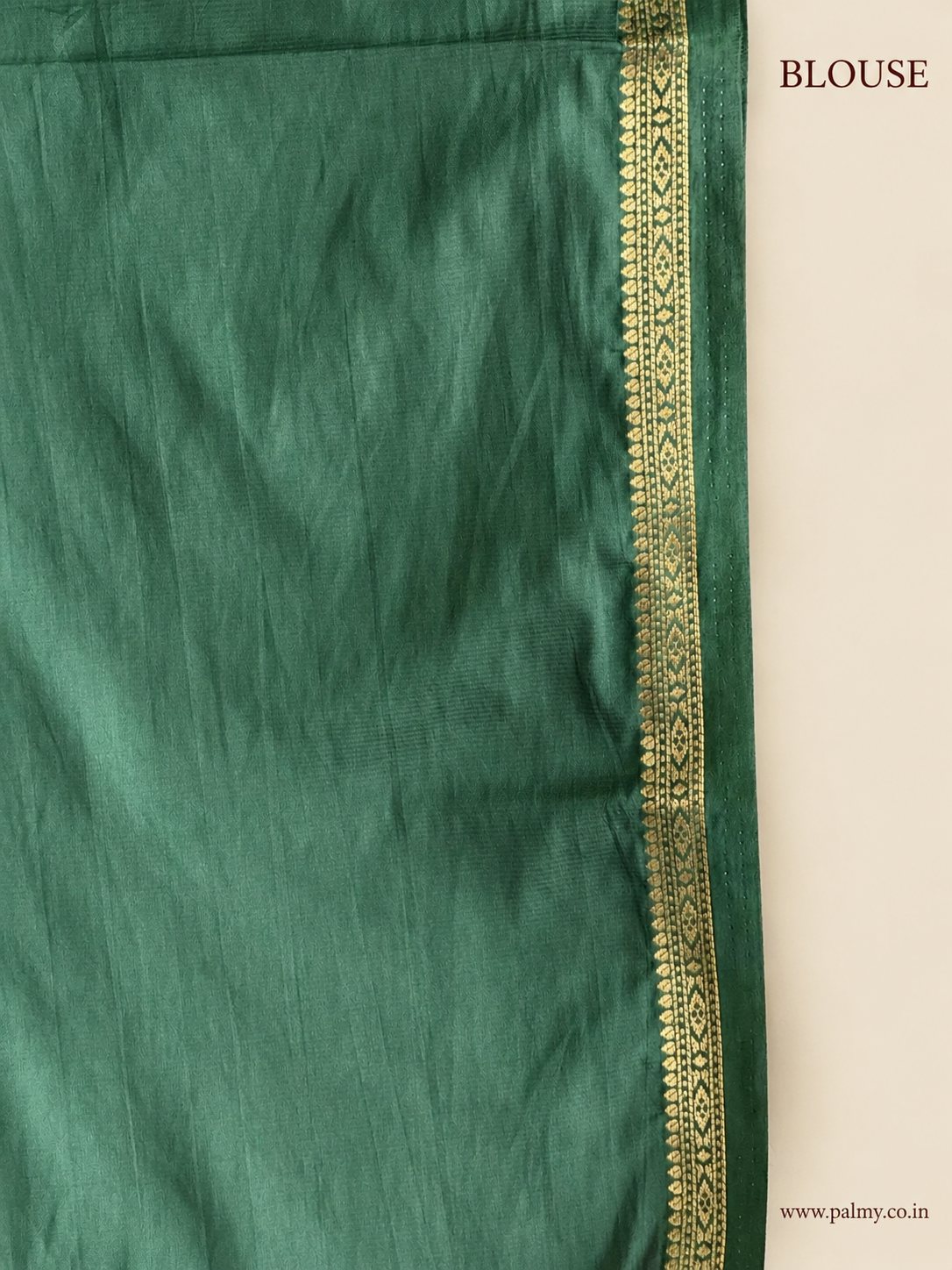 Green Plain Blouse Piece