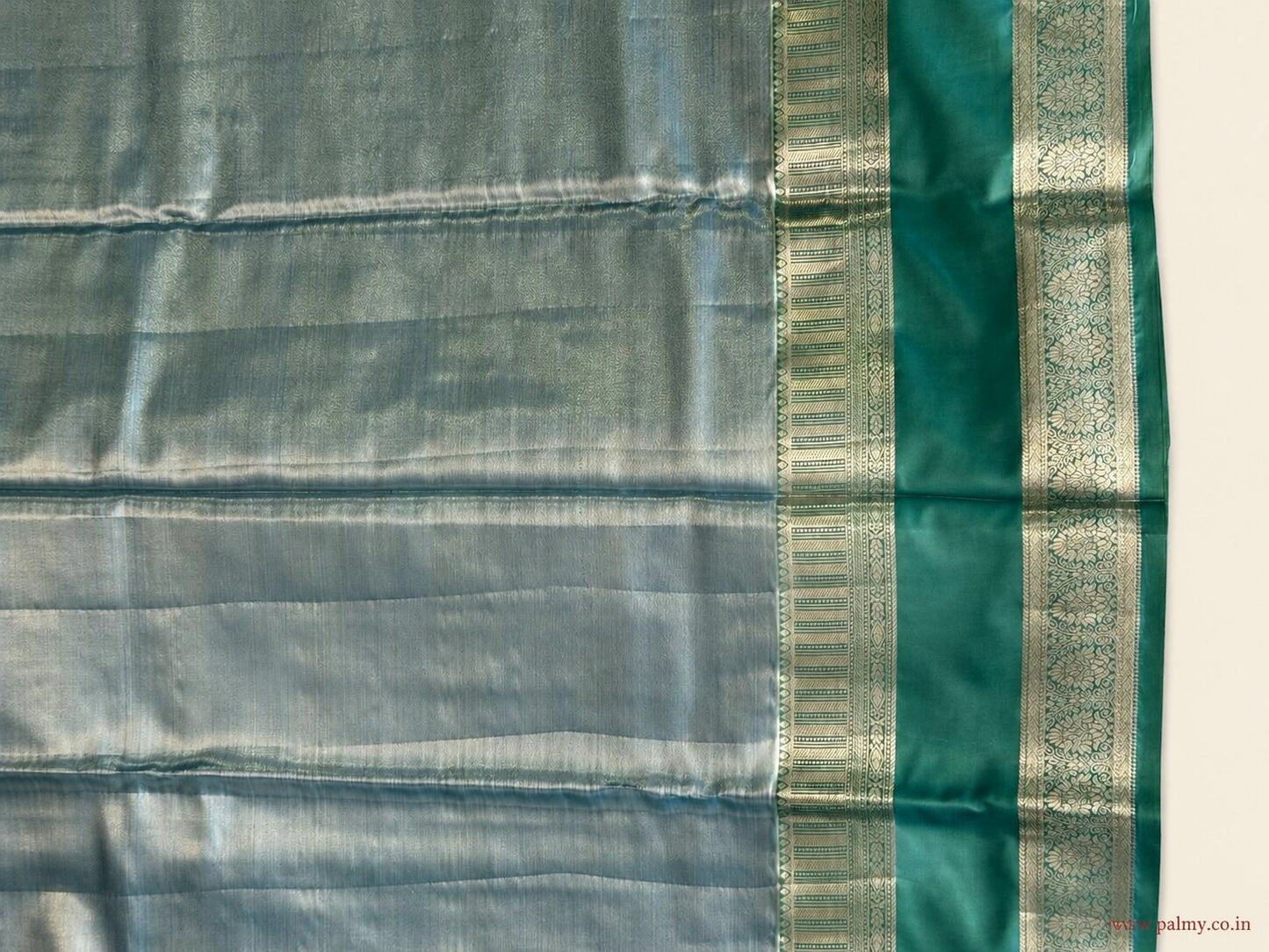 Green Plain Blouse with Border