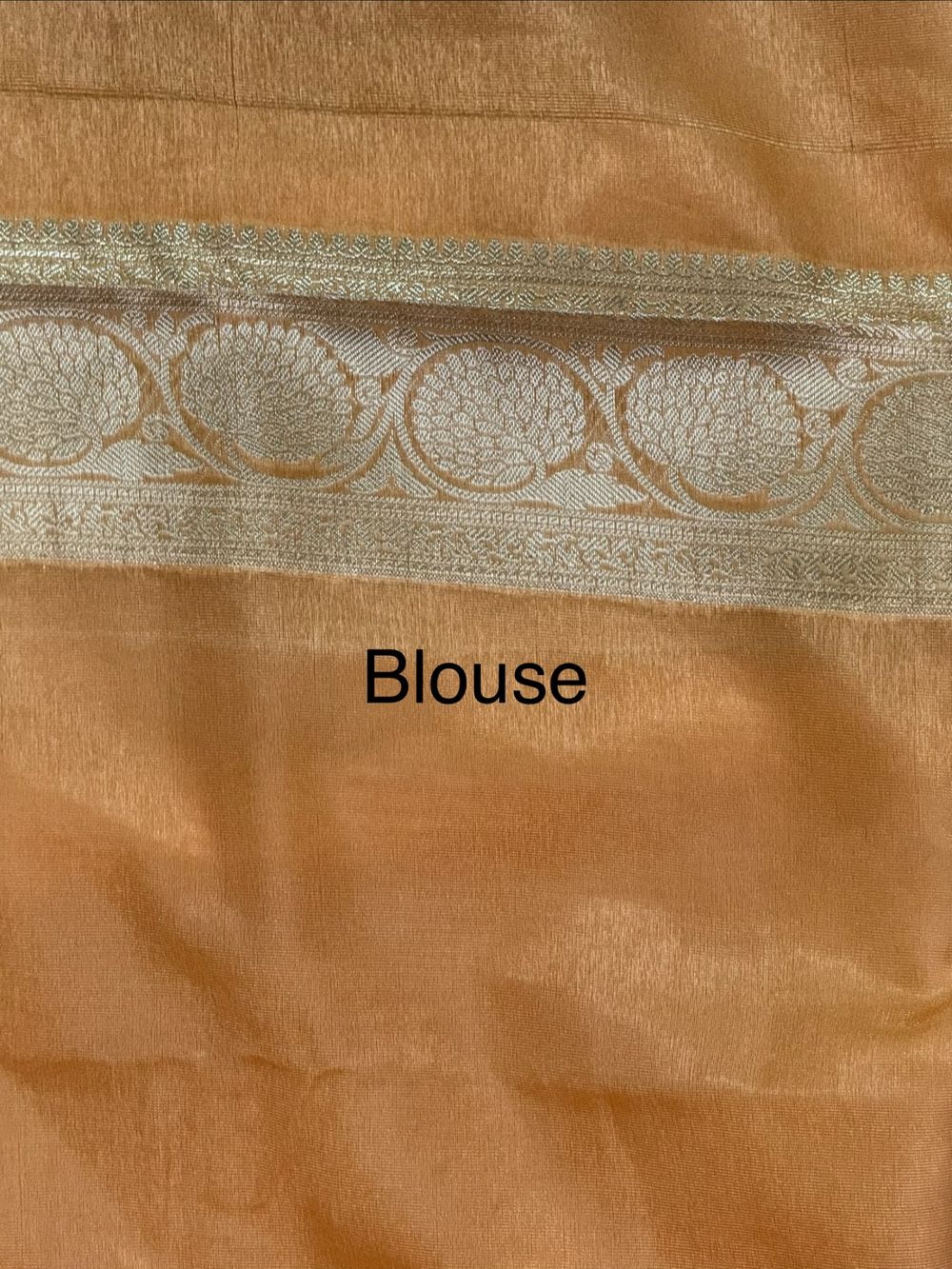Peach Banarasi Semi Dupion Warm Silk Fancy Saree with Zigzag Zari Lines