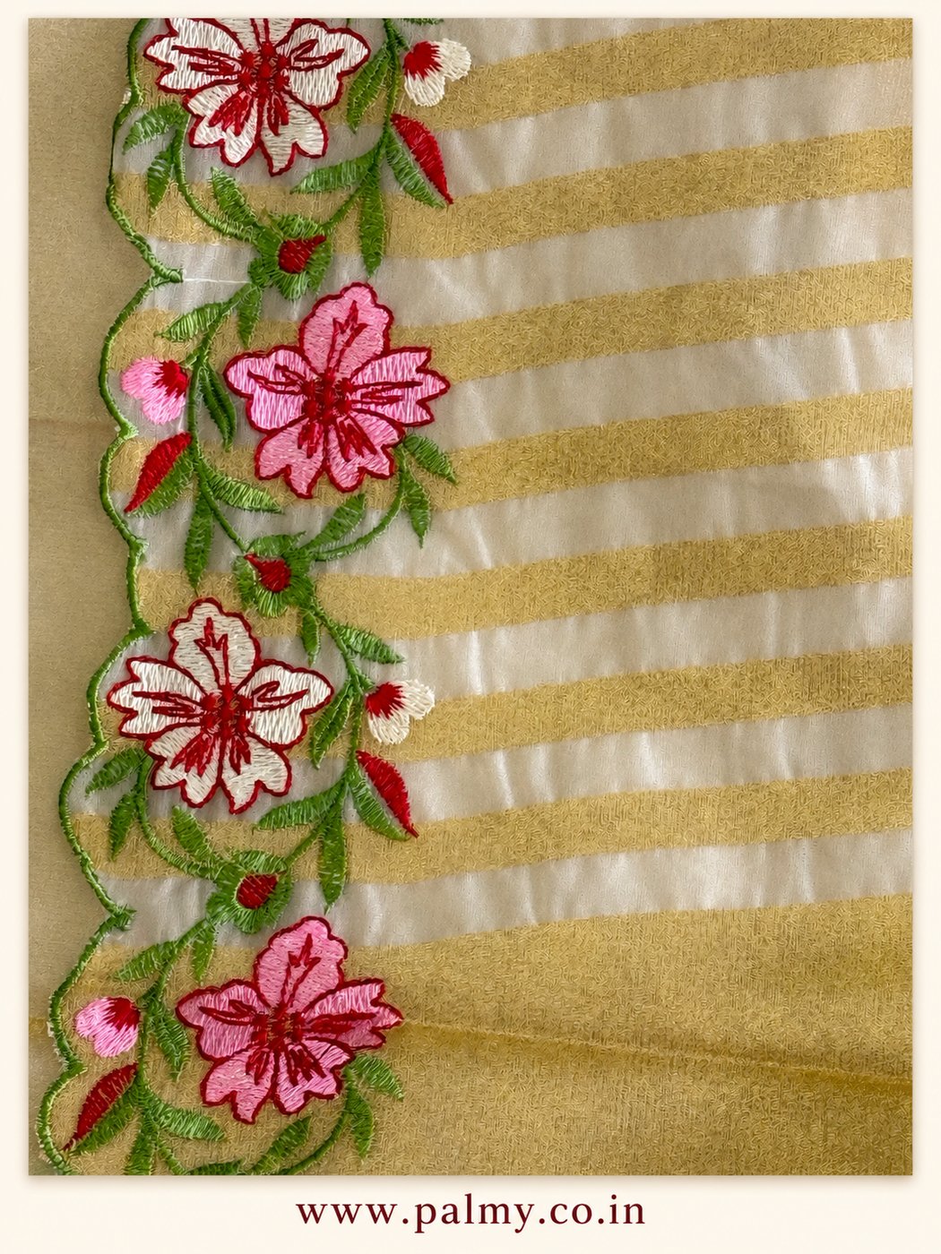 Ivory & Gold Function Wear Festive wear Pooja saree