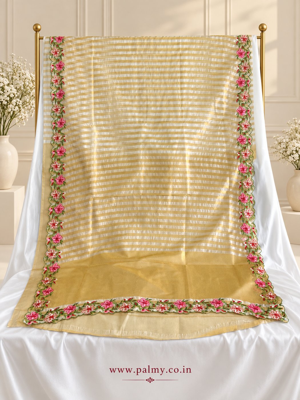 Ivory & Gold saree under 5000