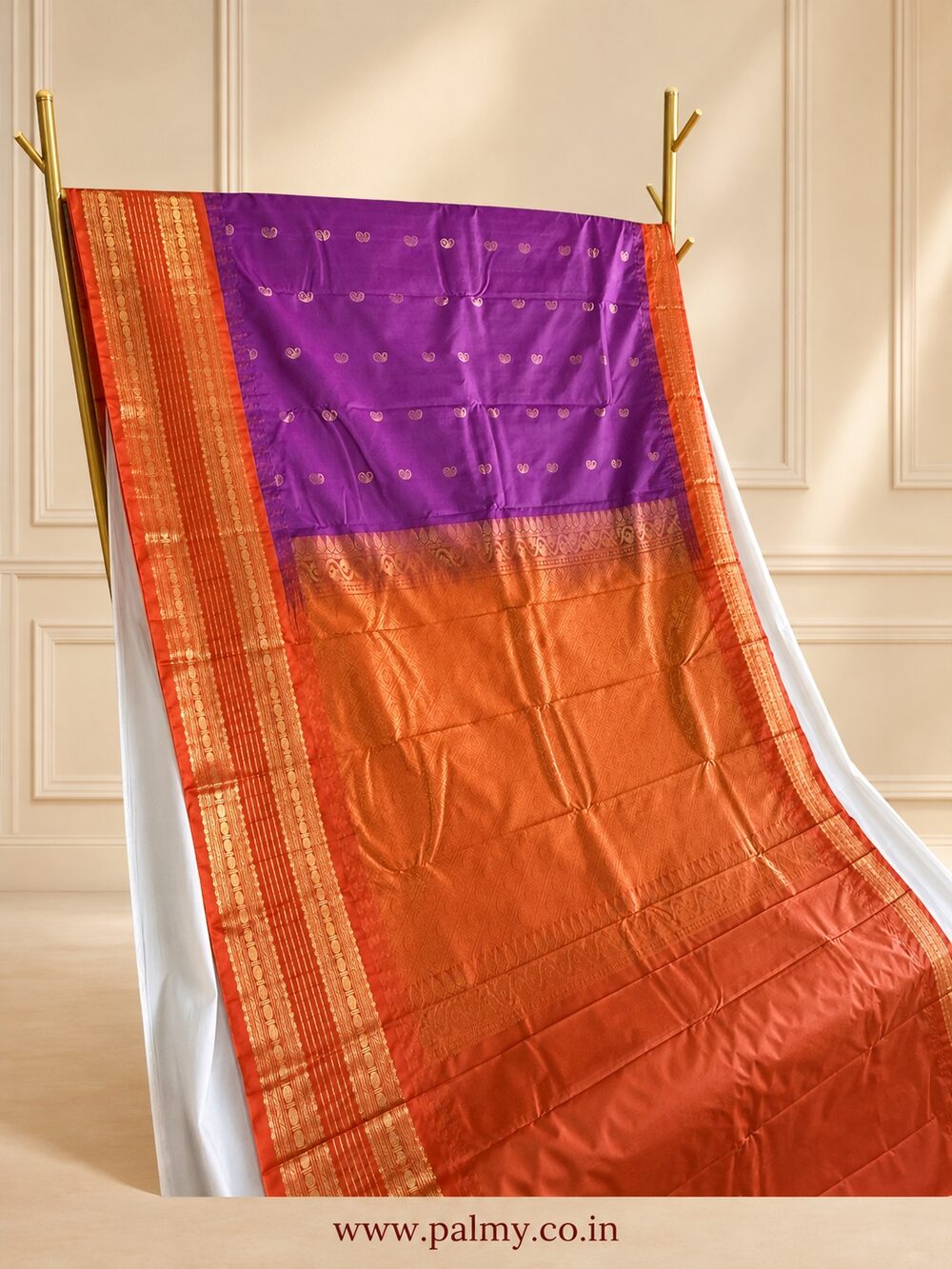Magenta Purple Festive Wear Functional Saree