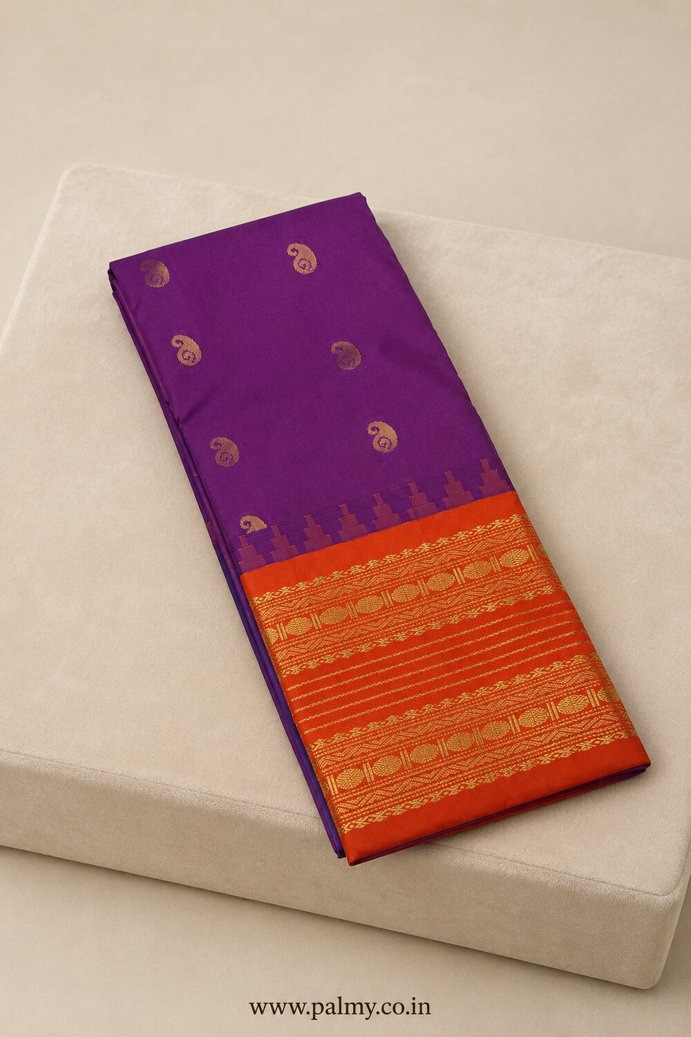 Magenta Purple mango booti premium saree
