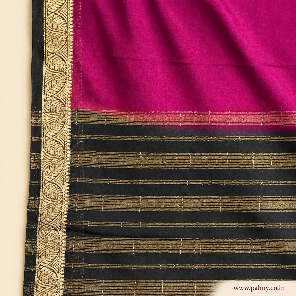 Magenta Wedding wear Mysore silk saree