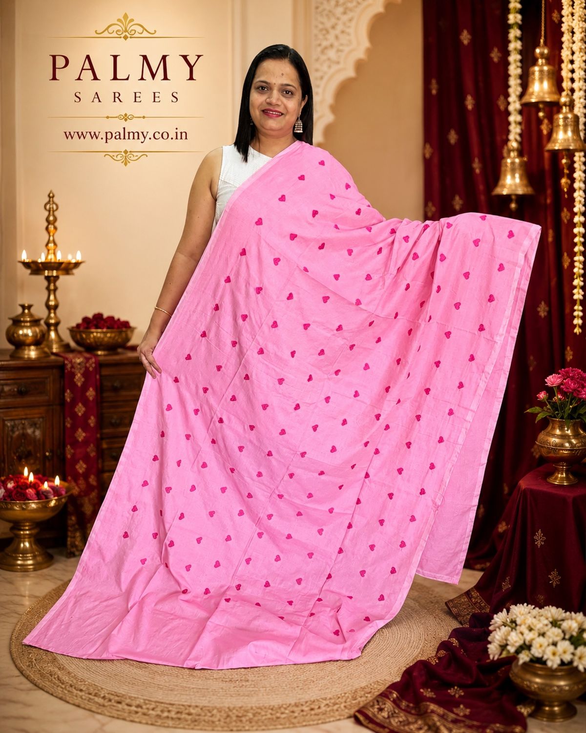 Office Wear Pink Saree