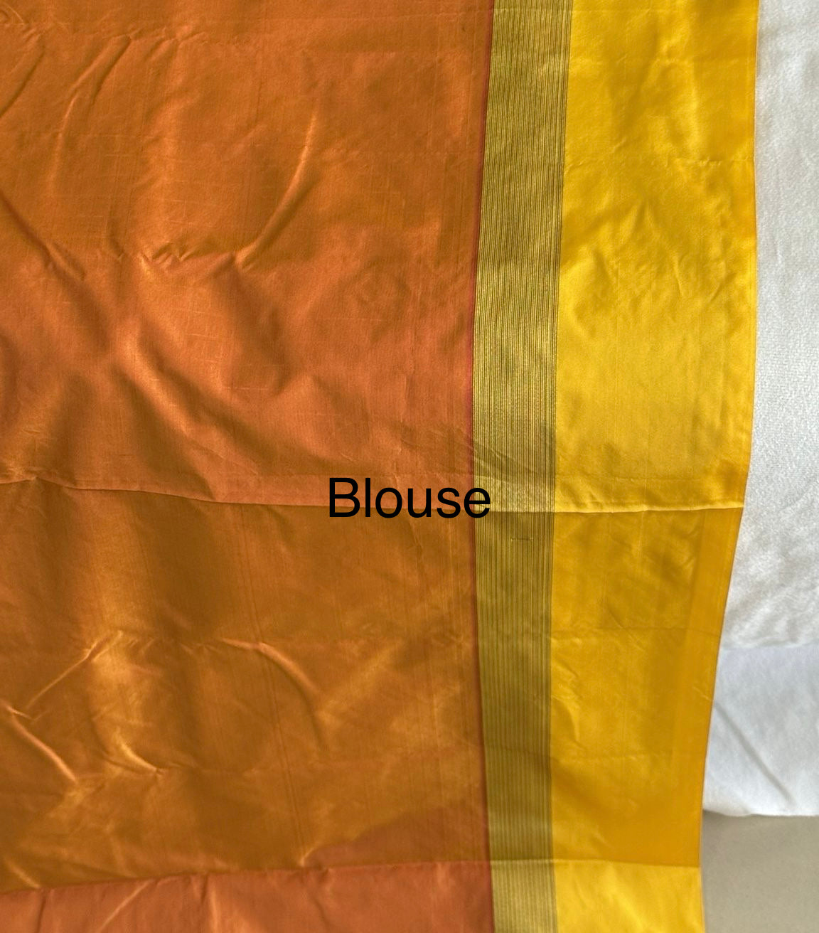 Orange Blouse with Yellow Border
