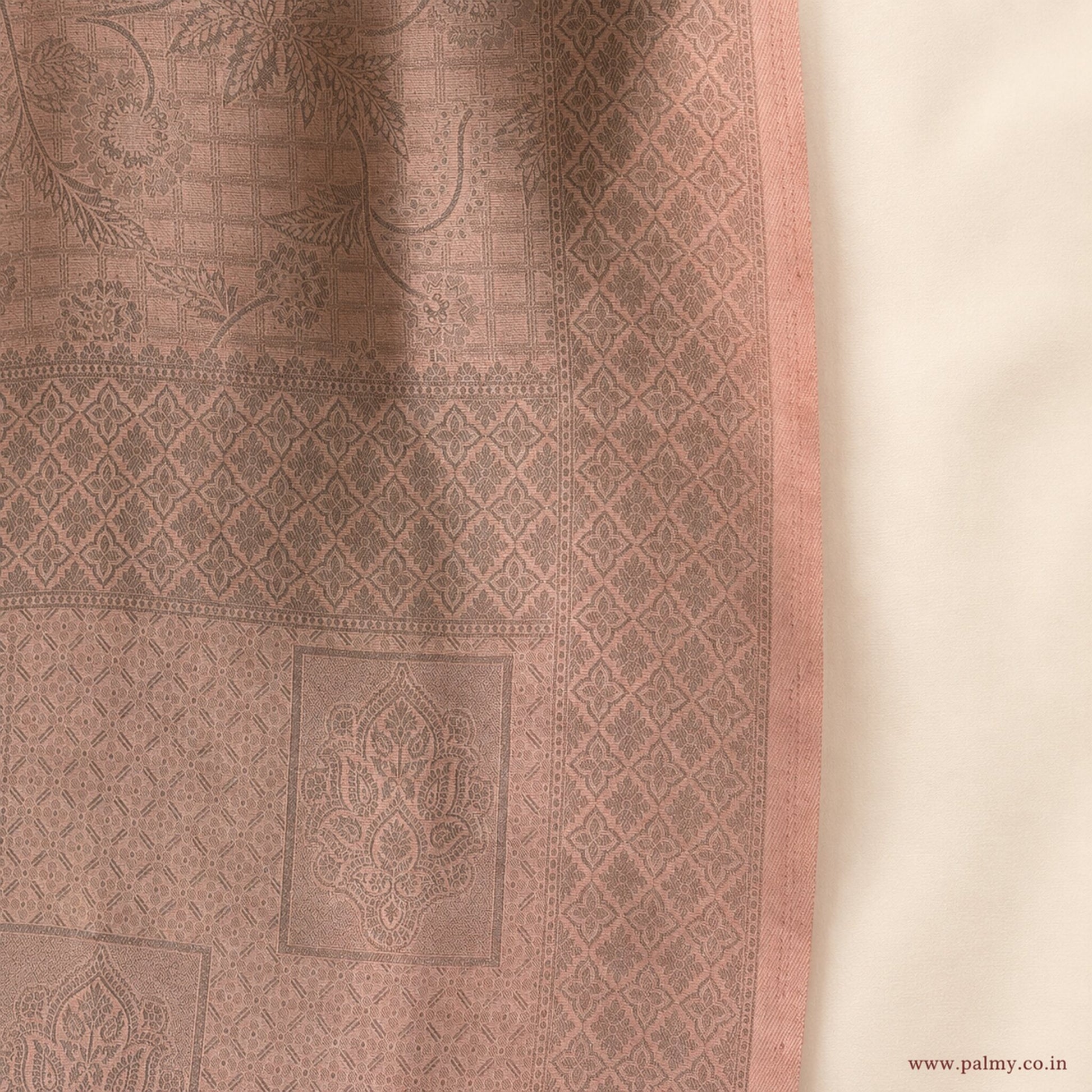 Peach Pink Function Wear Wedding Wear Festive Wear Saree