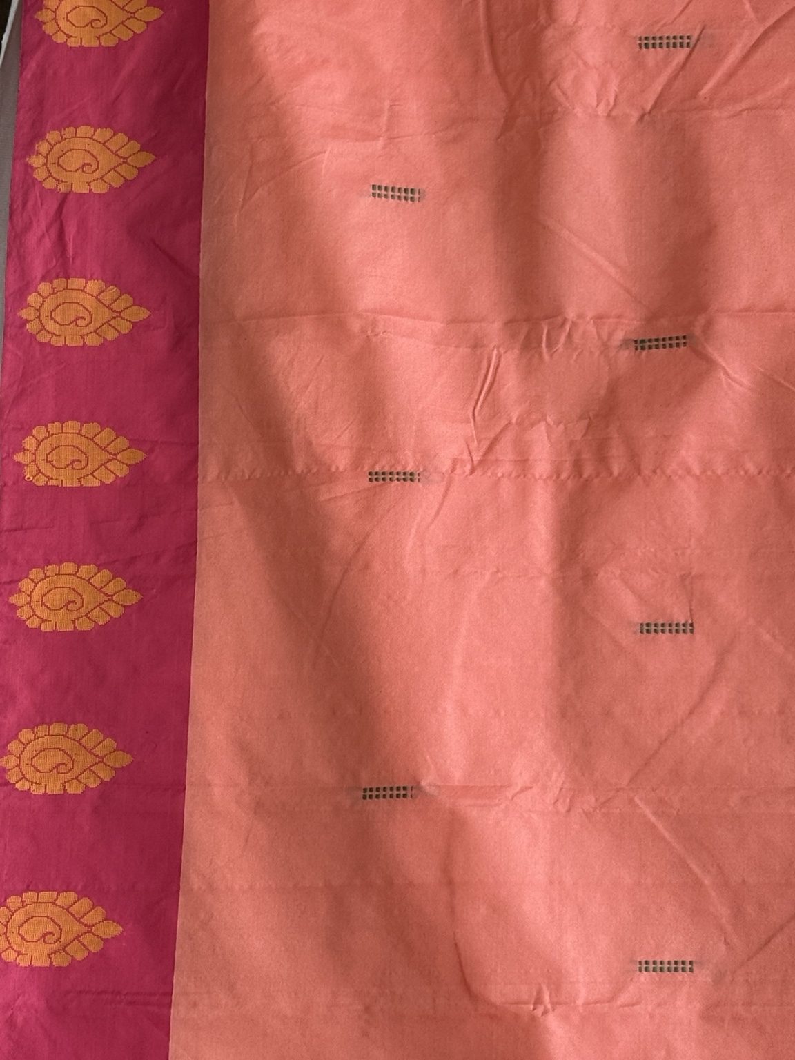Peach Pink Pooja Saree