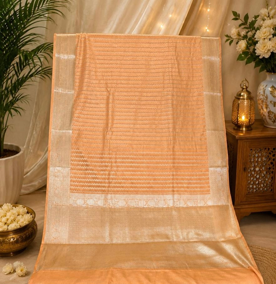 Peach Saree