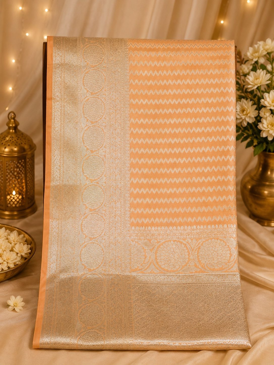 Peach Silk Saree