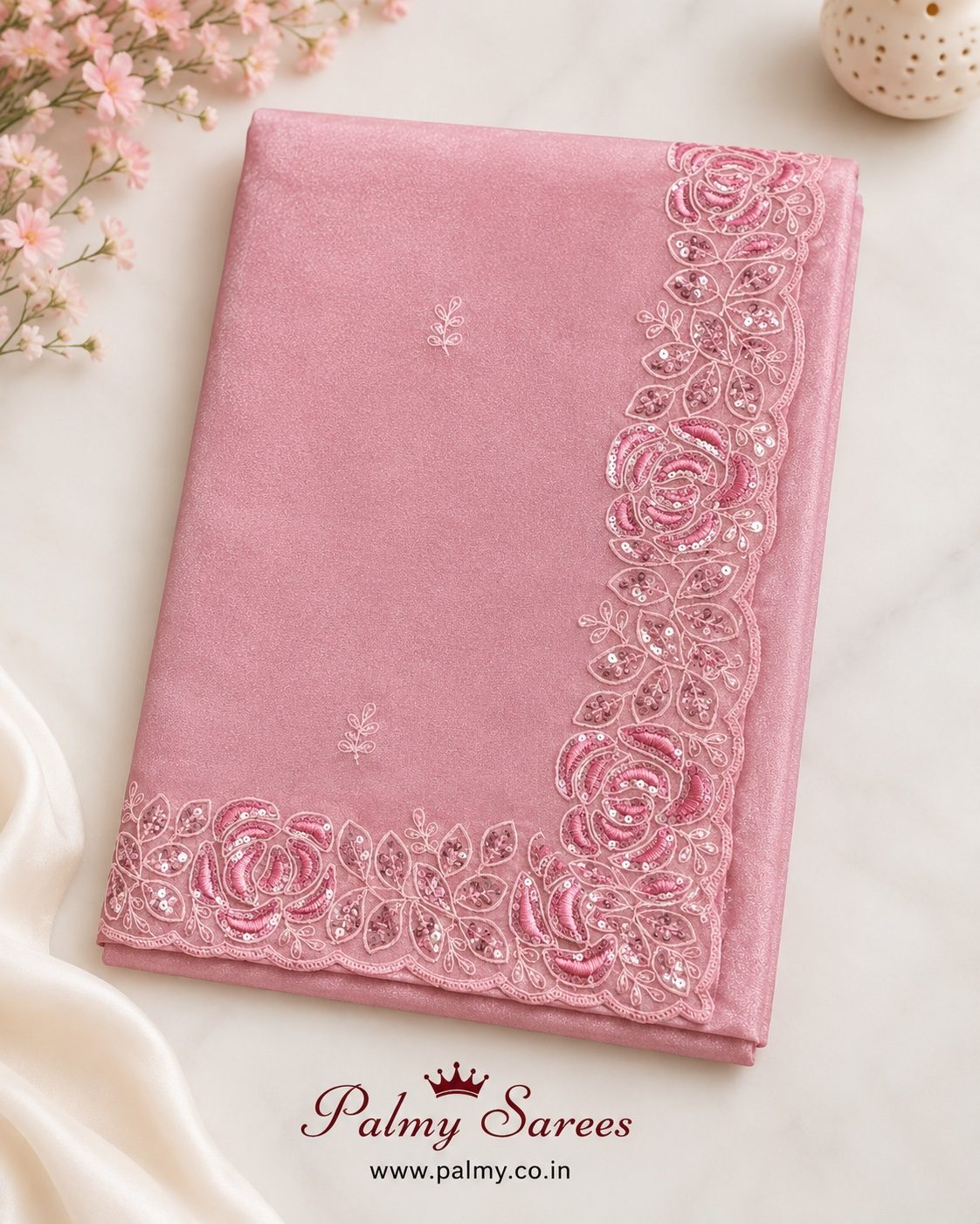 Pink Party Wear Saree