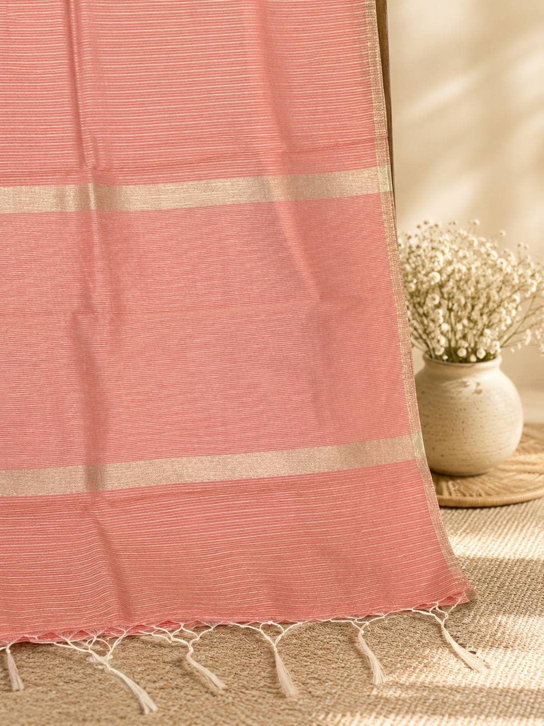 Pink Tissue Silk Saree