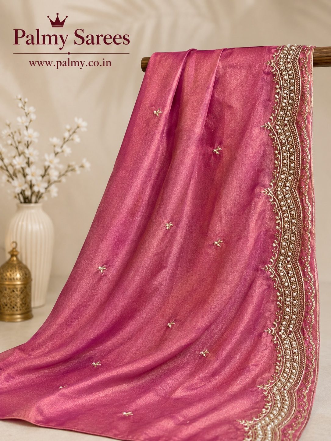 Pink Wedding Wear Saree