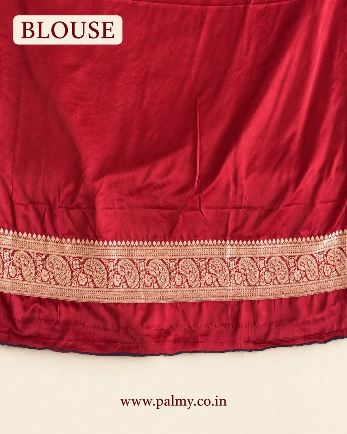 Red Plain Blouse Piece