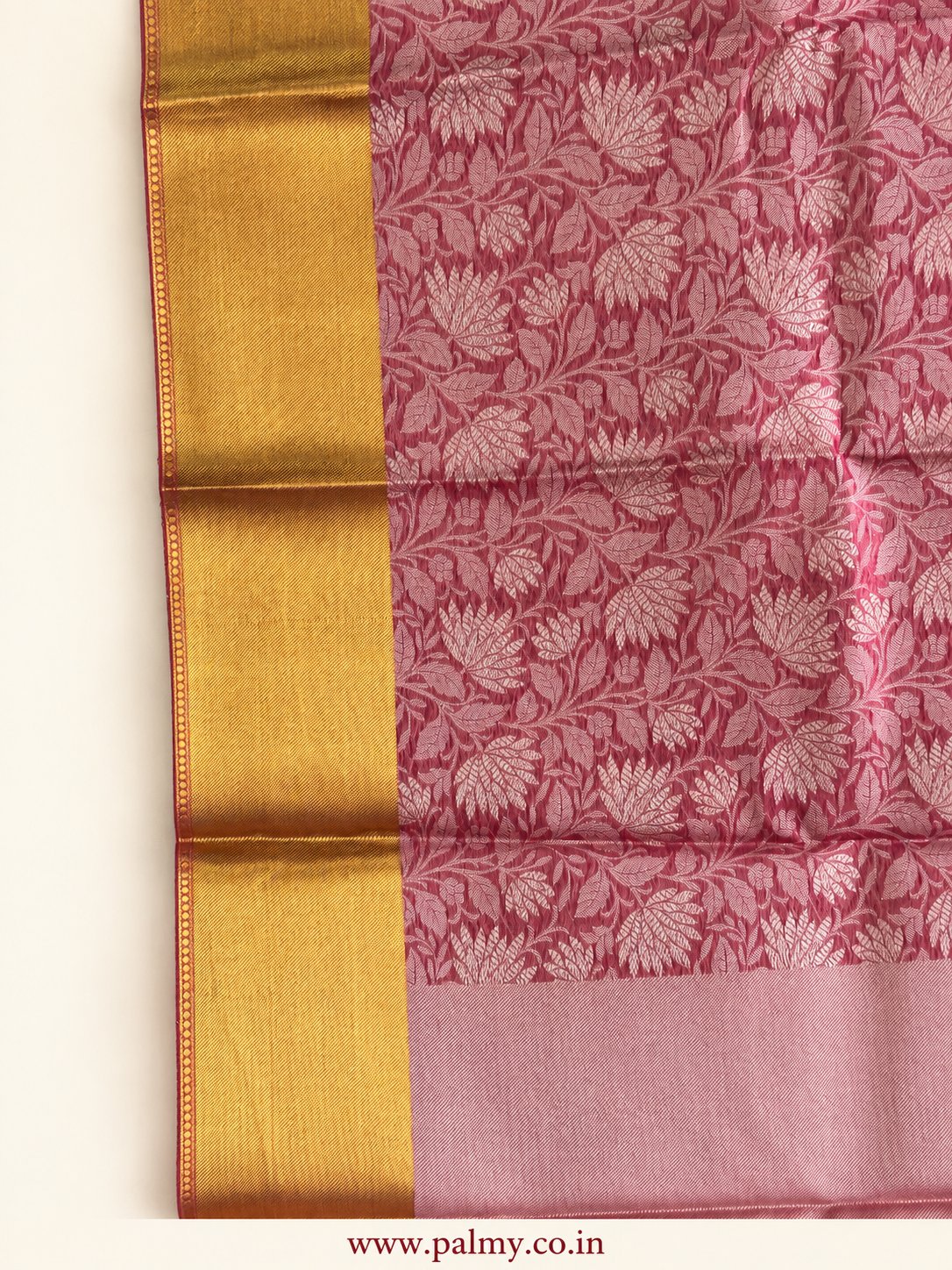 Rose Pink Katan Silk saree under 3000