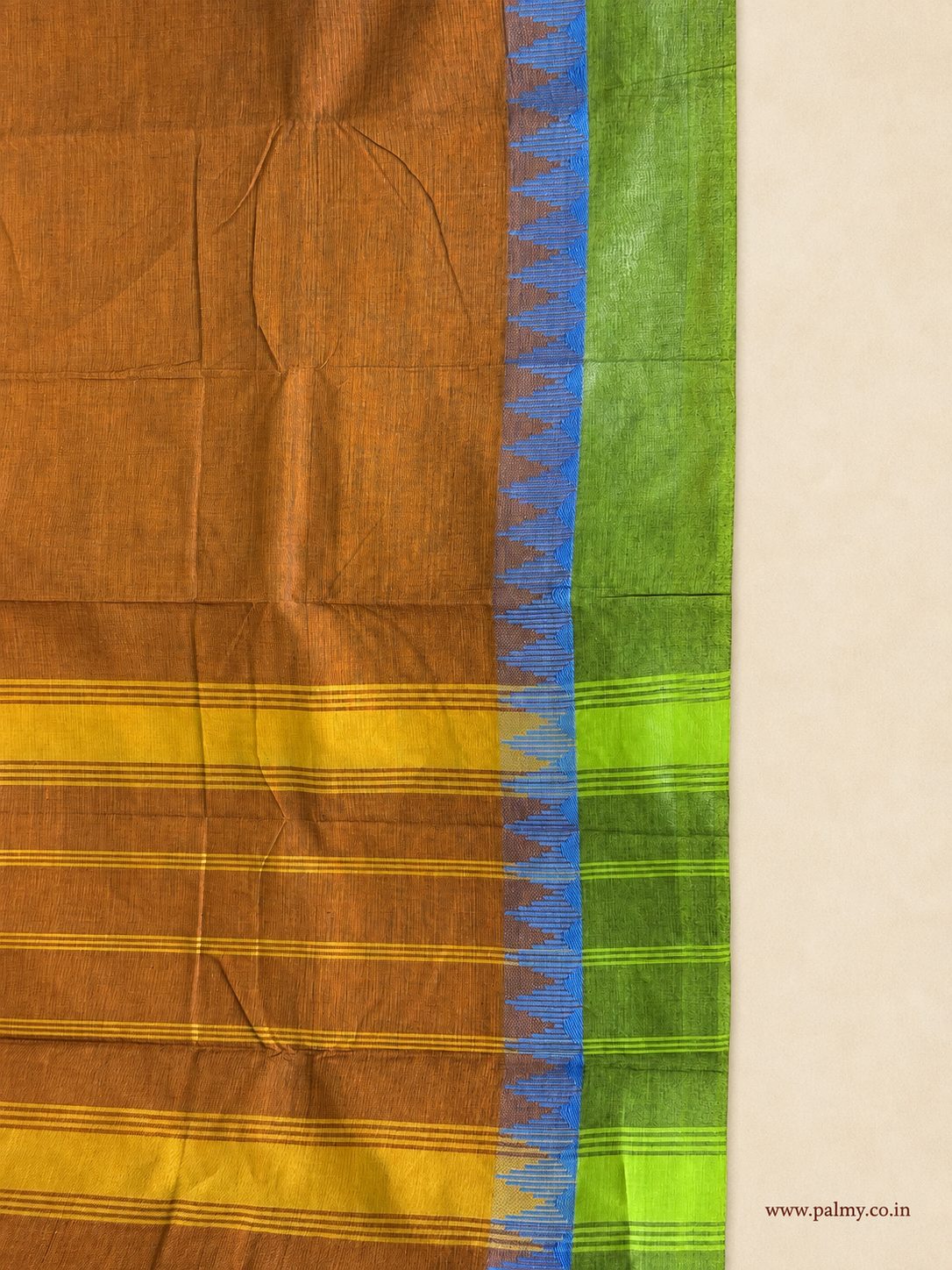 Rust Brown Office-wear Pooja Wear Cotton Saree
