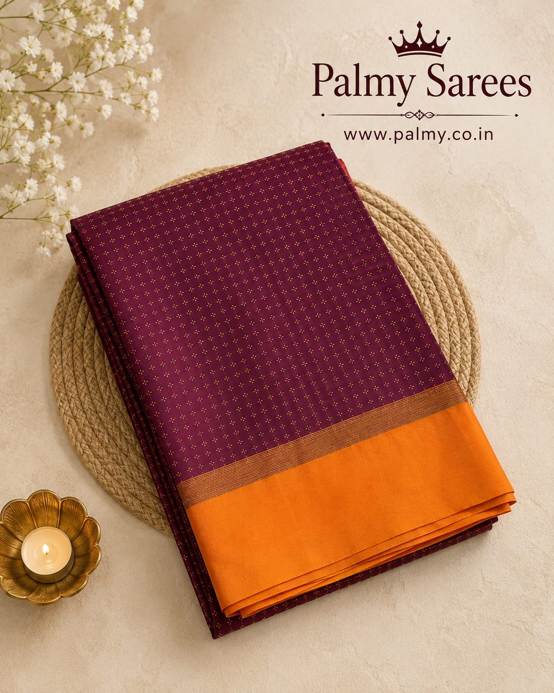 Wine Function Wear Saree