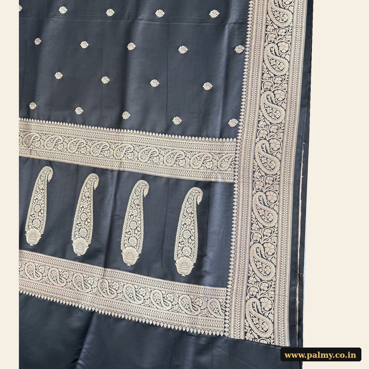 black Festive wear saree