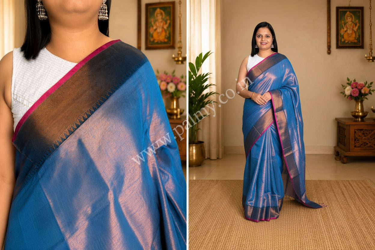 dual tone lavender saree