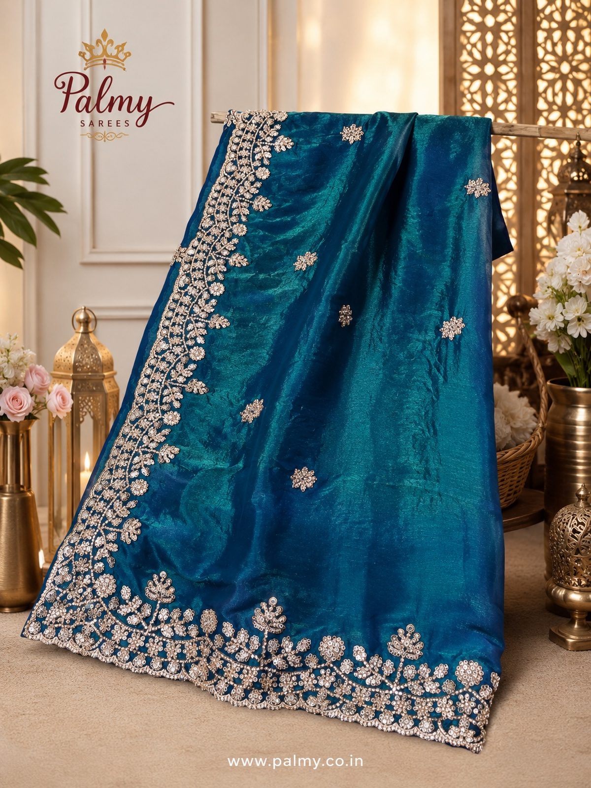 dual tone saree